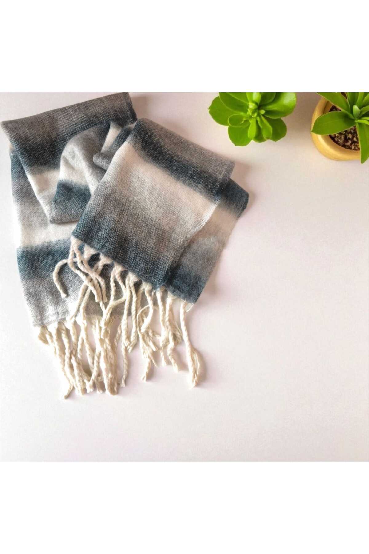 RENK GEÇİŞLİ PUFFY YUMUŞAK DOKULU ATKI ( BC-1236 )