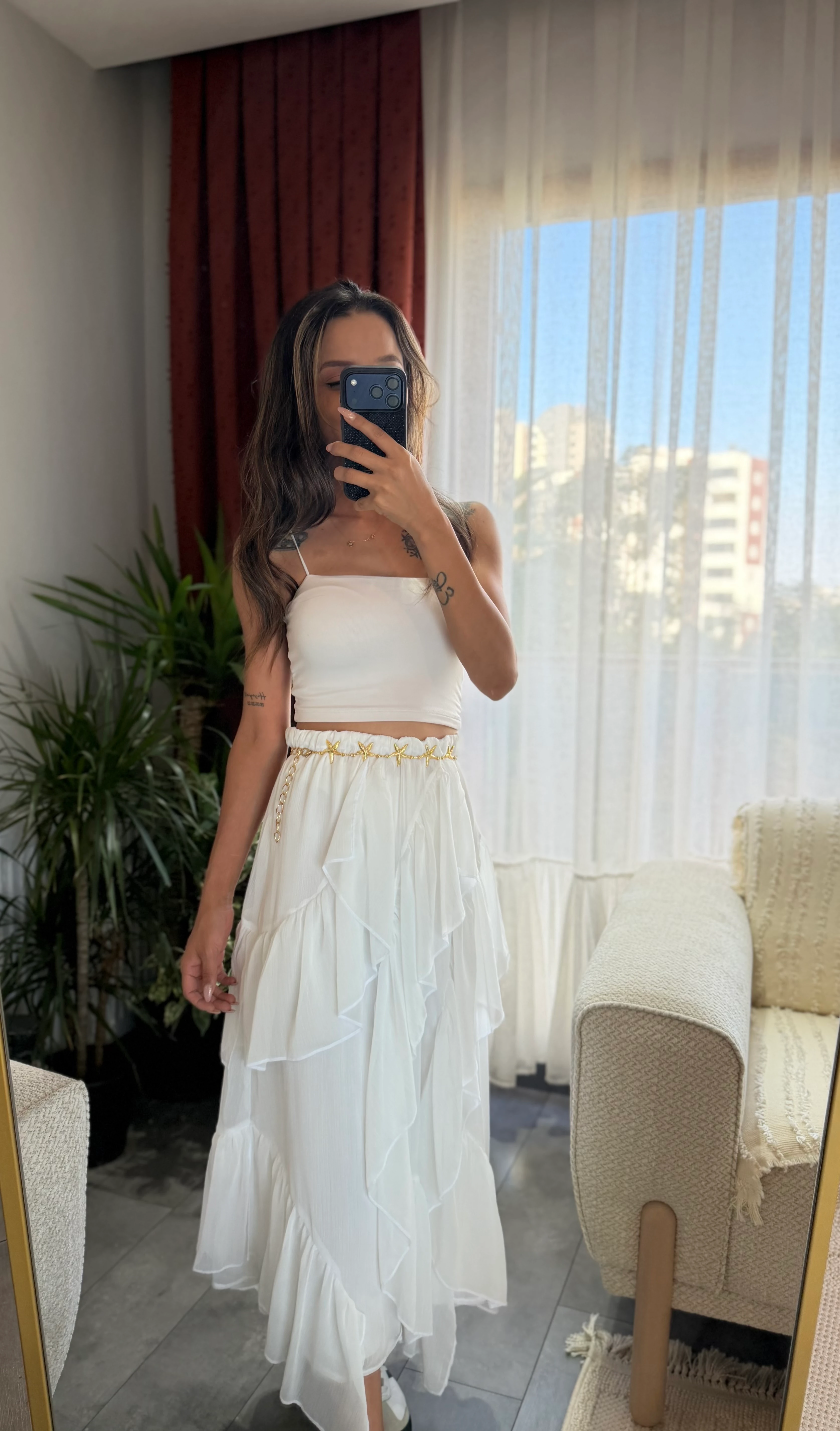 Premium Kalite Fırfır Etek