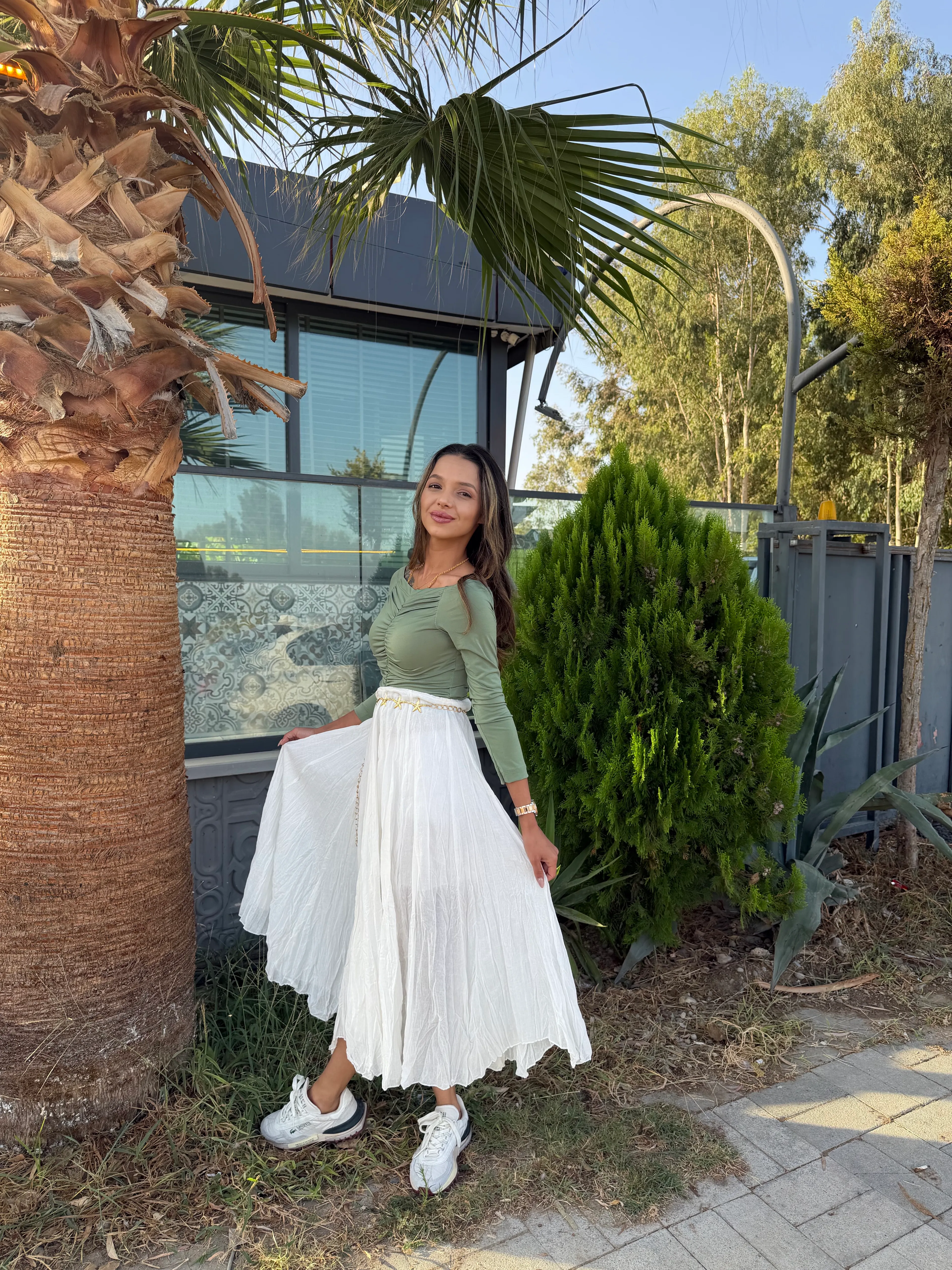 Sandyy Kumaş Büzgülü Bluz