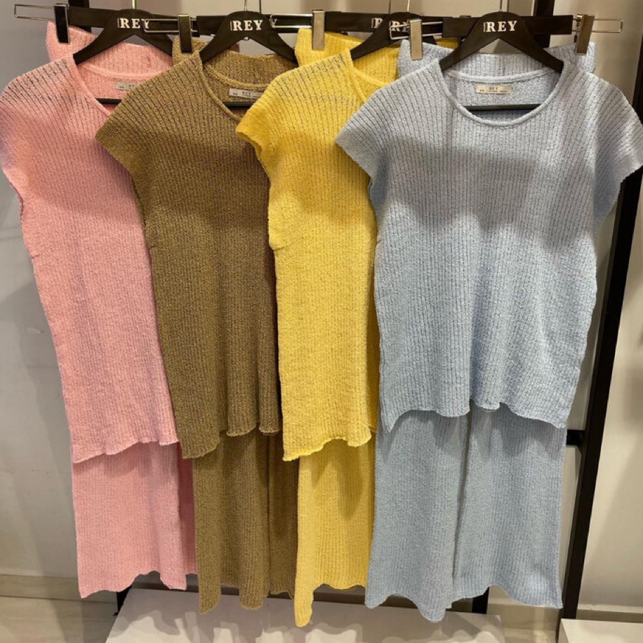 İKİLİ TRİKO TAKIM(Pembe,Mavi,Sarı)
