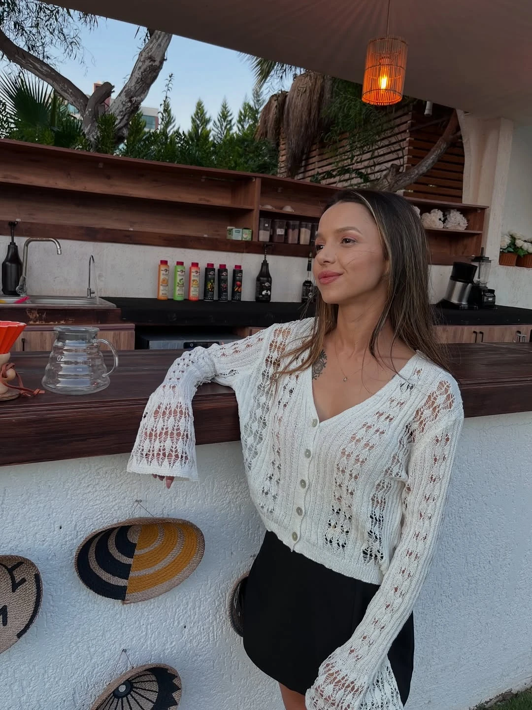 Ajurlu Kol detaylı hırka