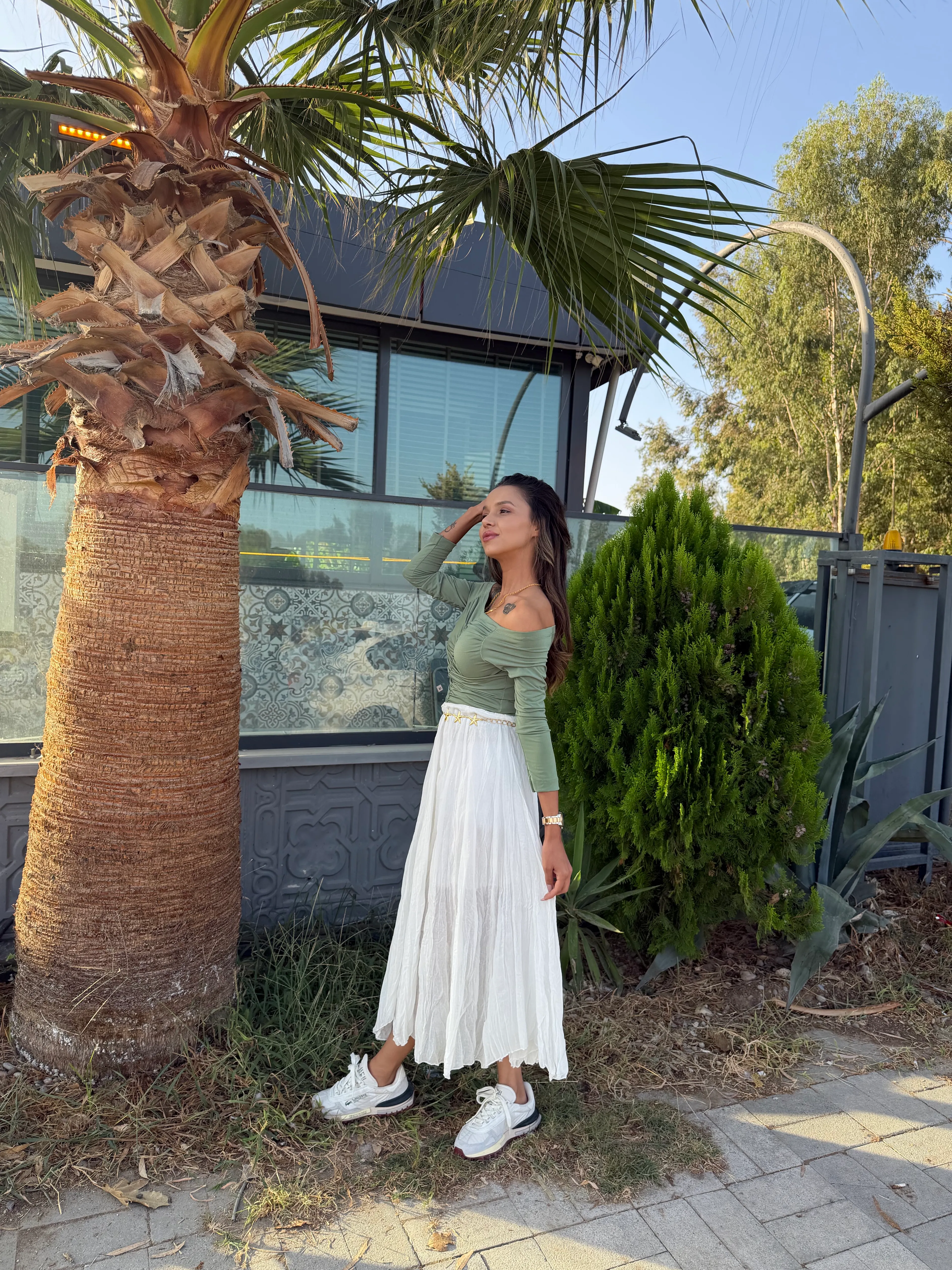 Sandyy Kumaş Büzgülü Bluz