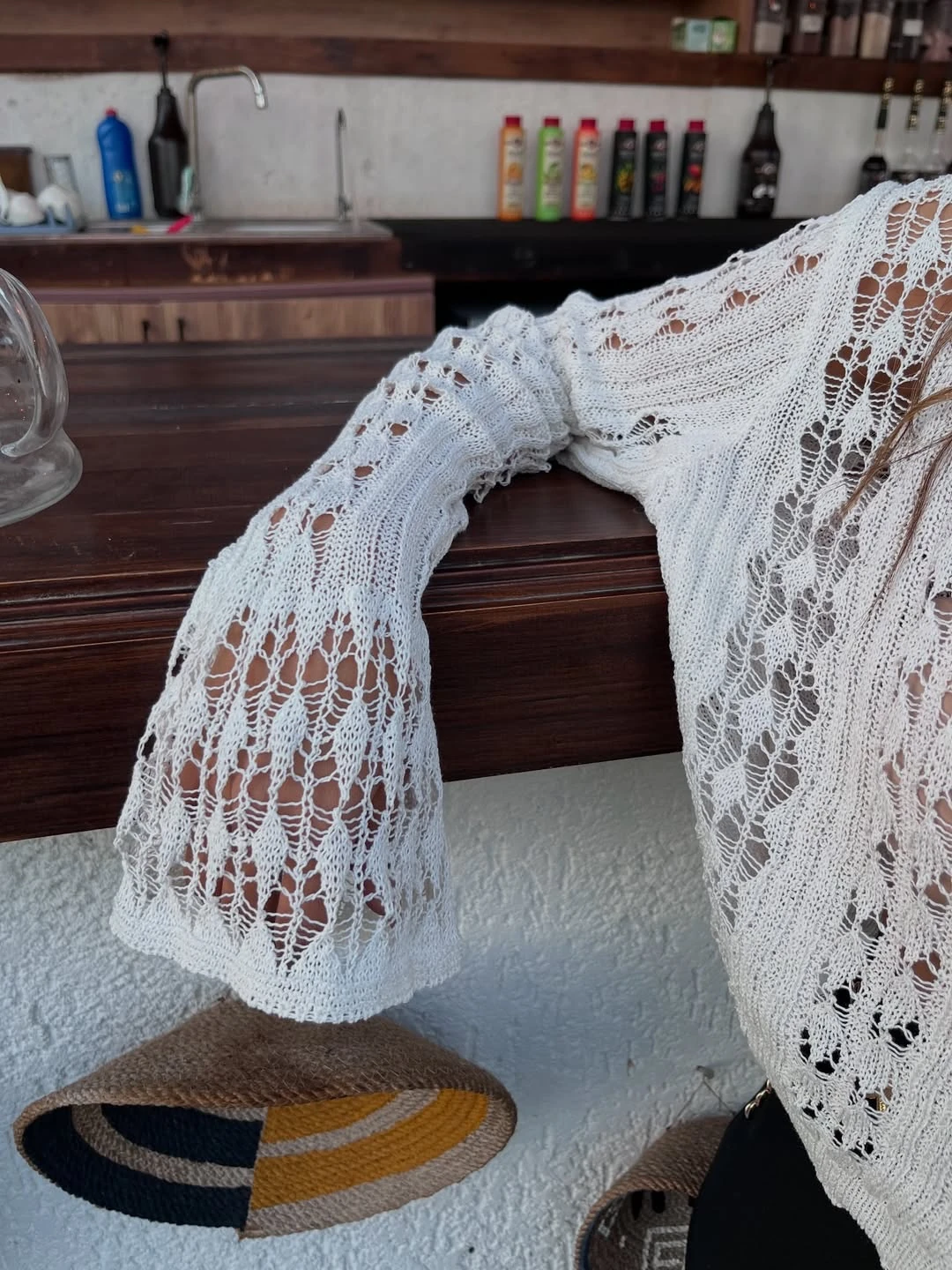 Ajurlu Kol detaylı hırka