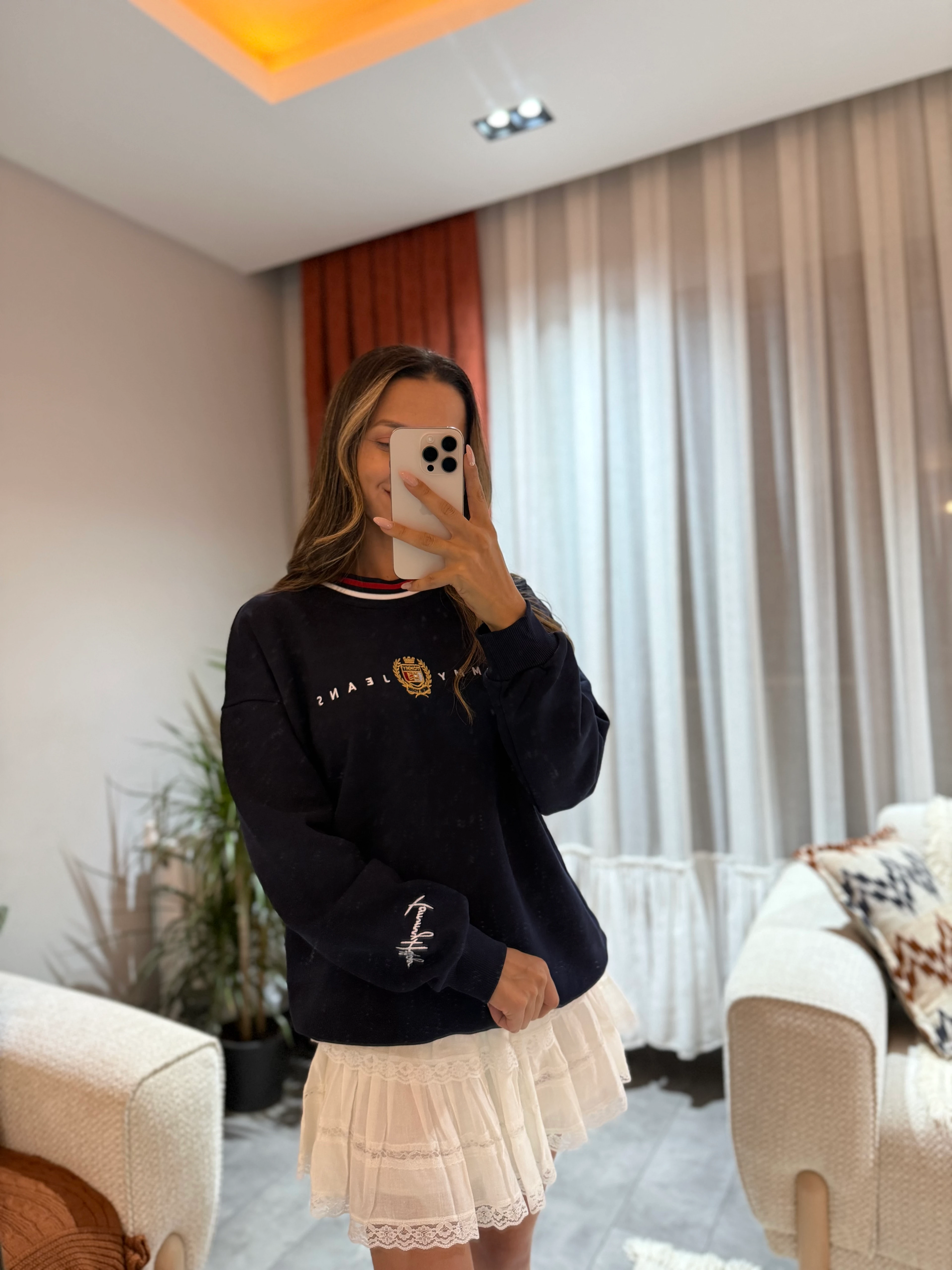 Tommy Yazı Dikişli Sweat