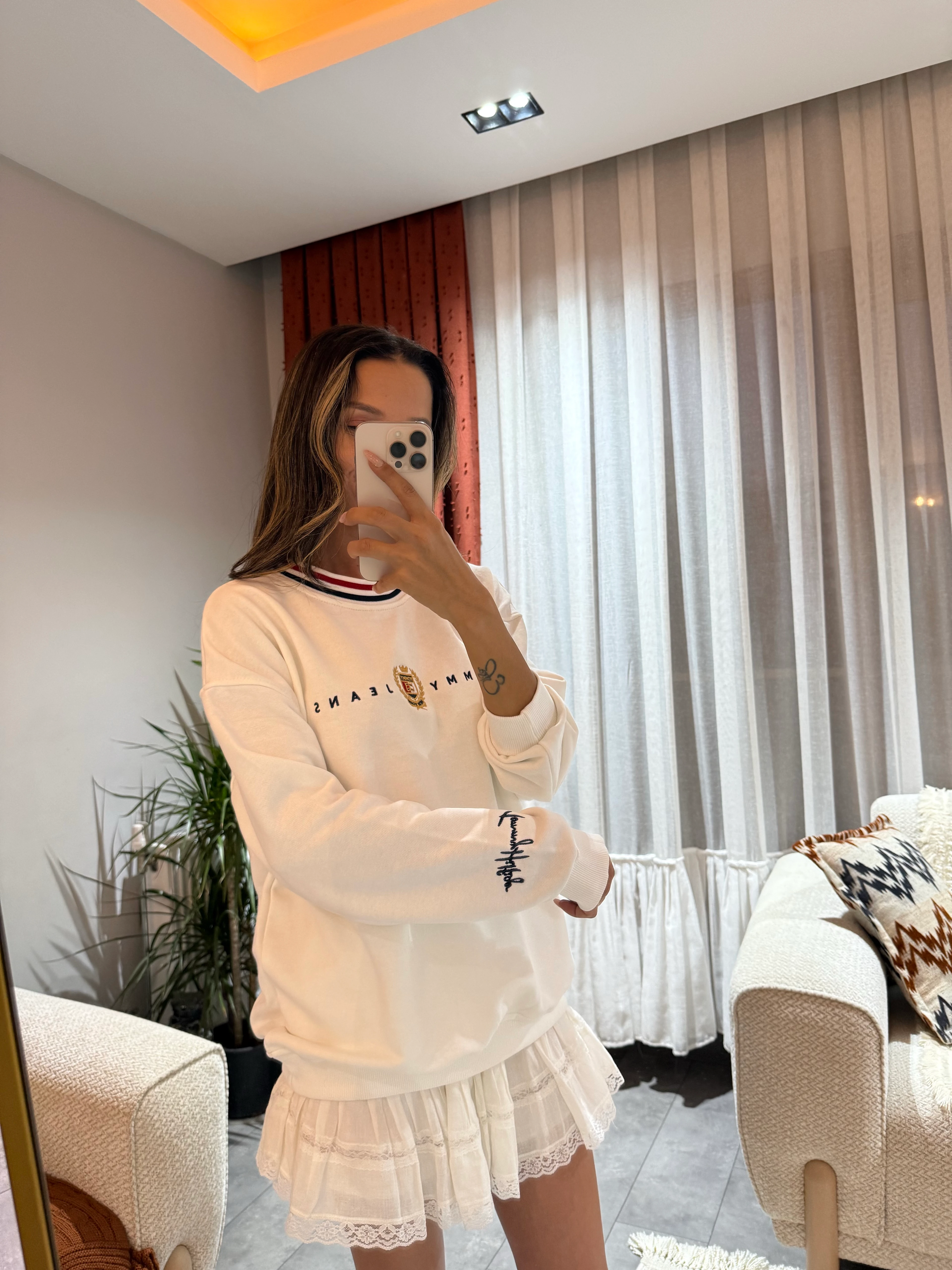 Tommy Yazı Dikişli Sweat