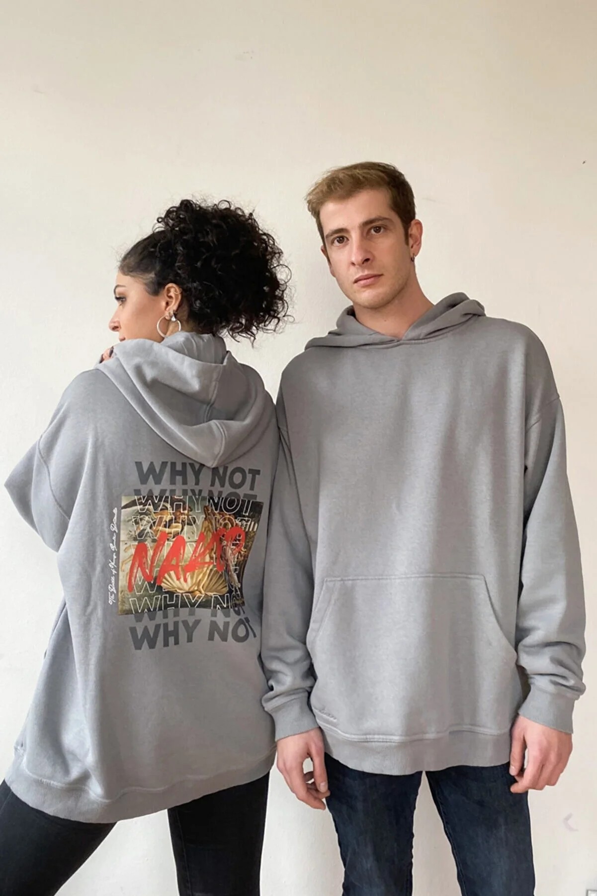 Baskılı Oversize Unisex Sweatshirt