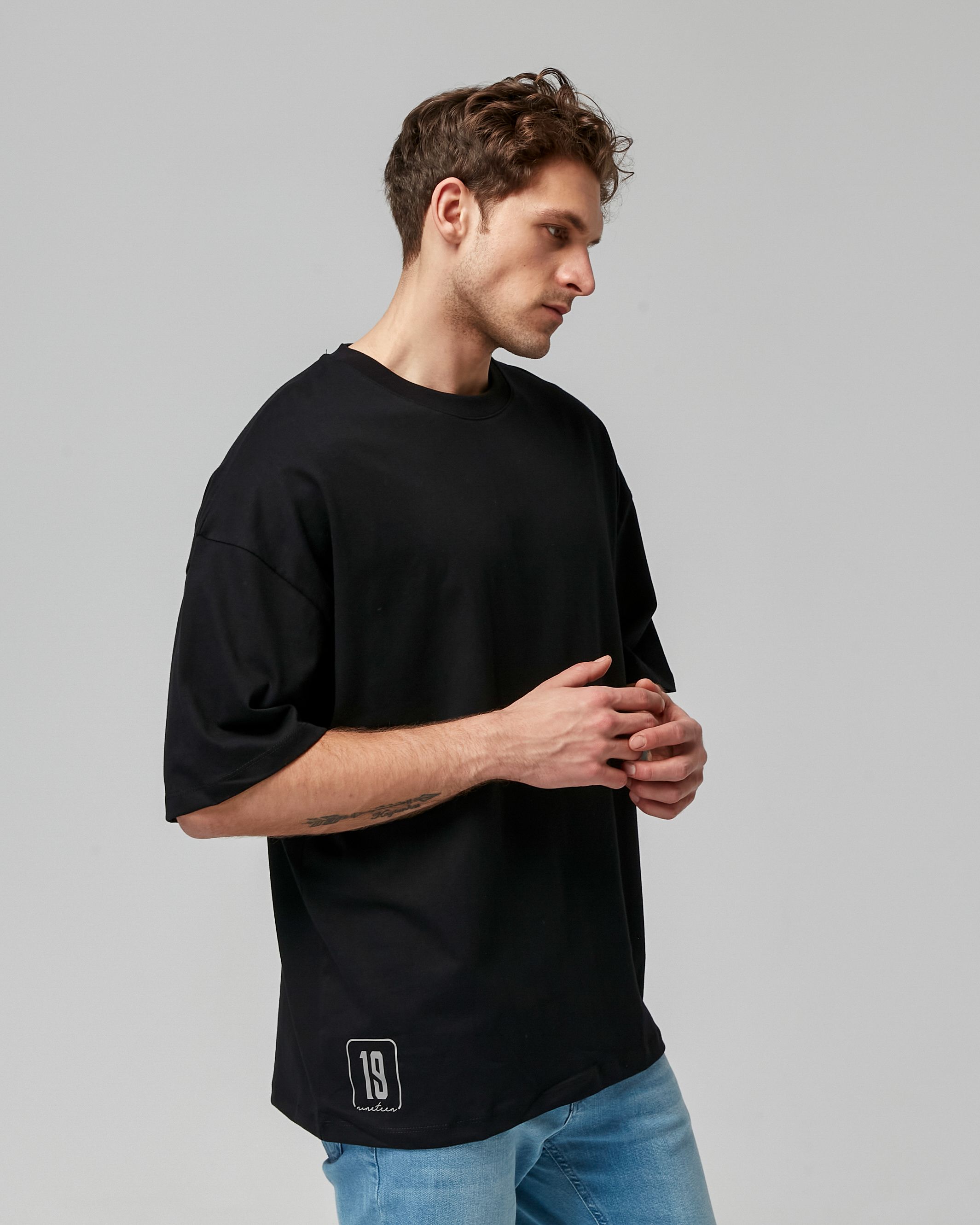 Basic Oversize Unisex T-shirt - Siyah