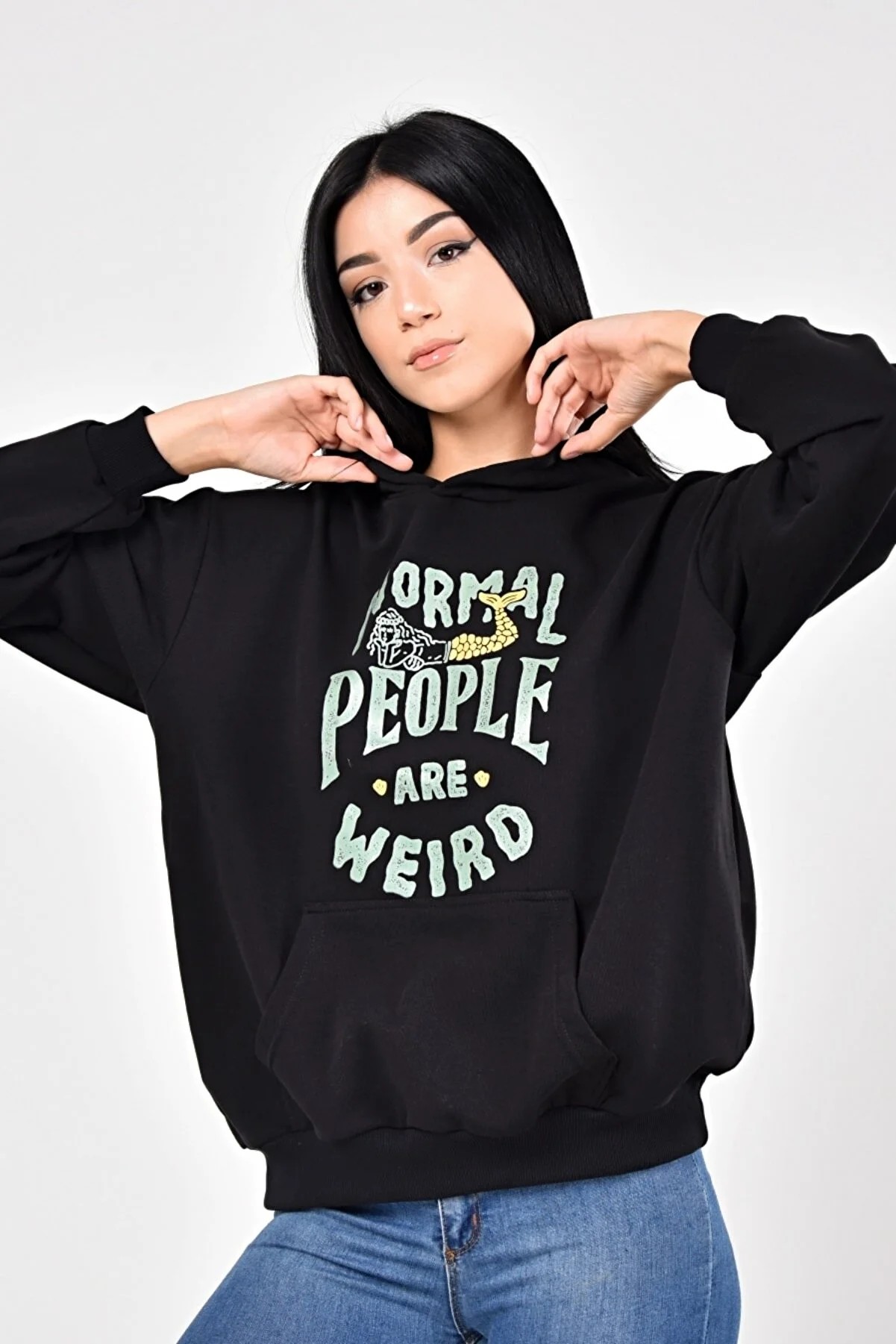 Baskılı Oversize Sweatshirt