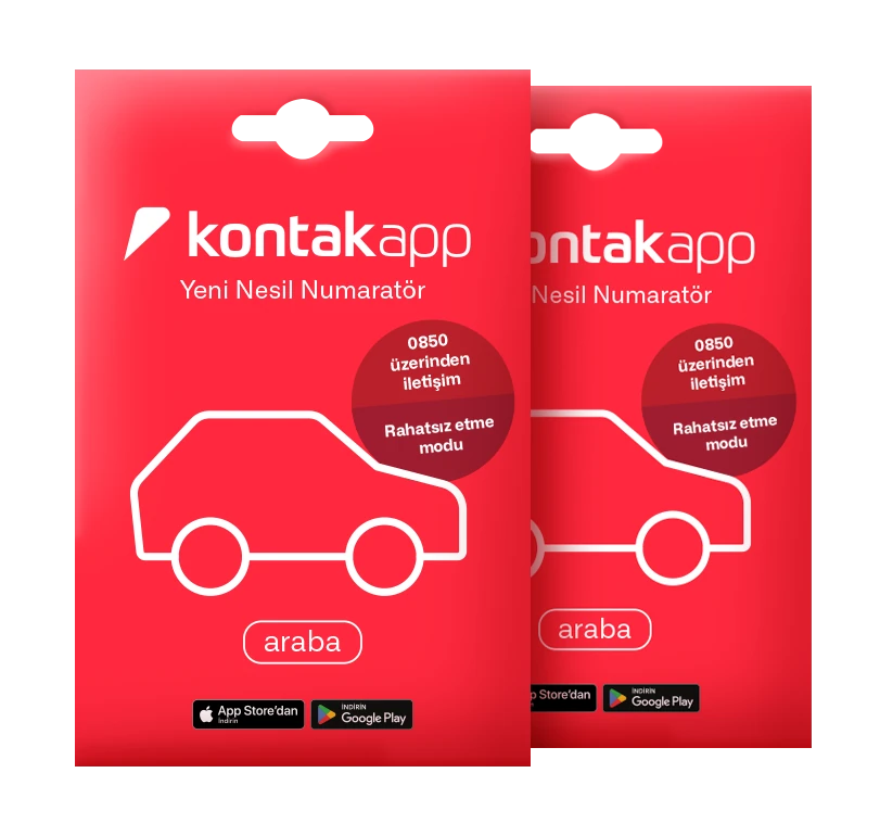 Kontak Araba Etiketi 2'li Paket