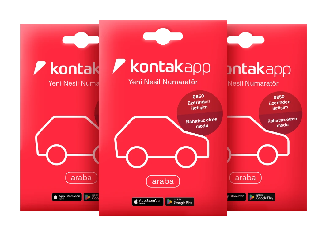 Kontak Araba Etiketi 3'lü Paket