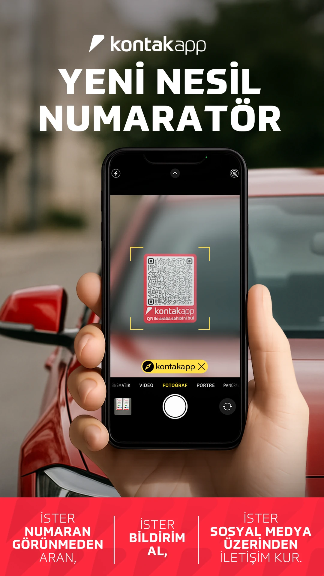 Kontak Araba Etiketi 3'lü Paket