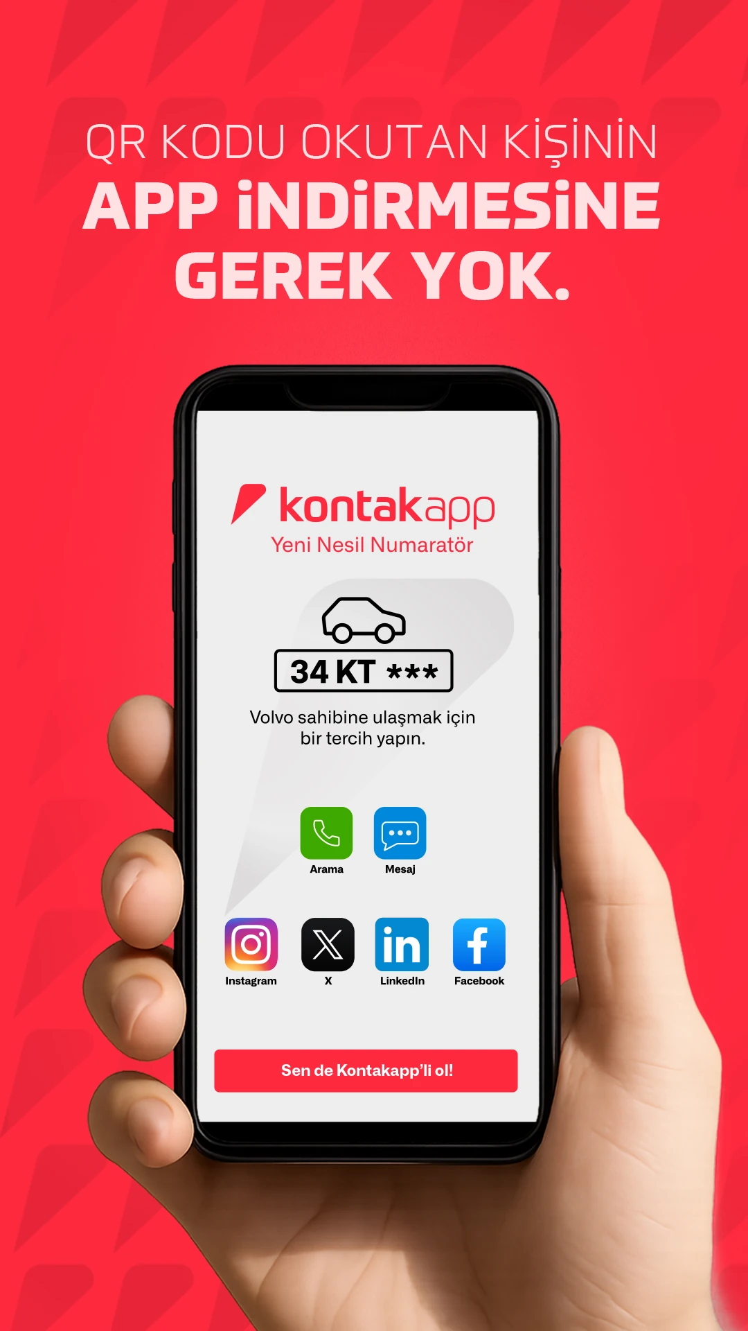 Kontak Araba Etiketi 2'li Paket