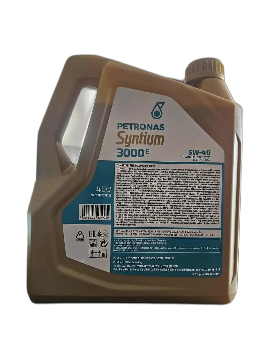 Syntium 3000 E 5W 40 İleri Tam Sentetik Motor Yağı