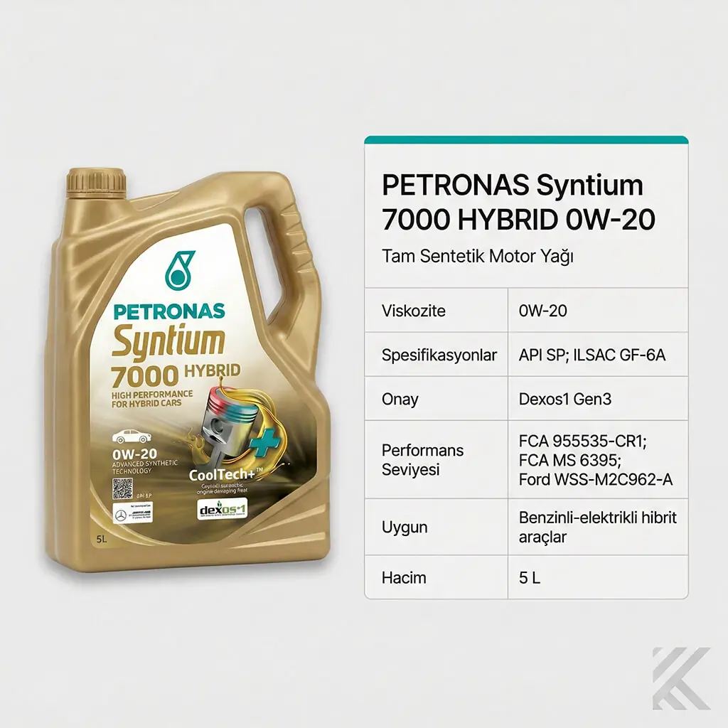 PETRONAS Syntium 7000 Hybrid 0W-20 Tam Sentetik Motor Yağı | Kocausta