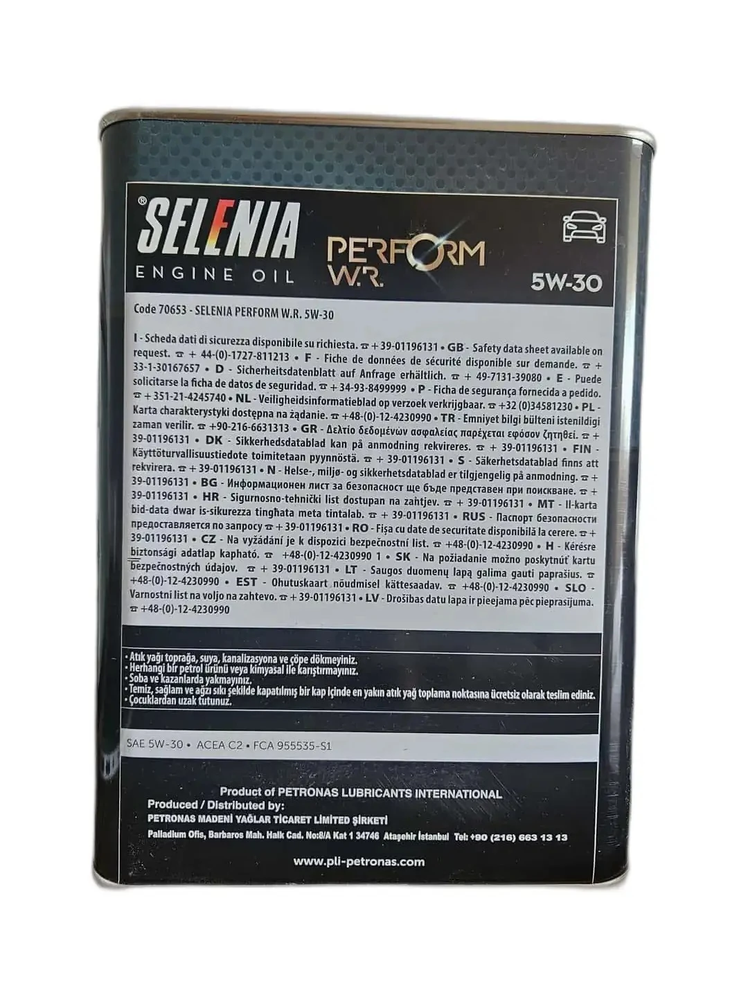 Selenia Perform W.R. 5W 30 Tam Sentetik Motor Yağı 3.2 L Dizel Araçlar İçin