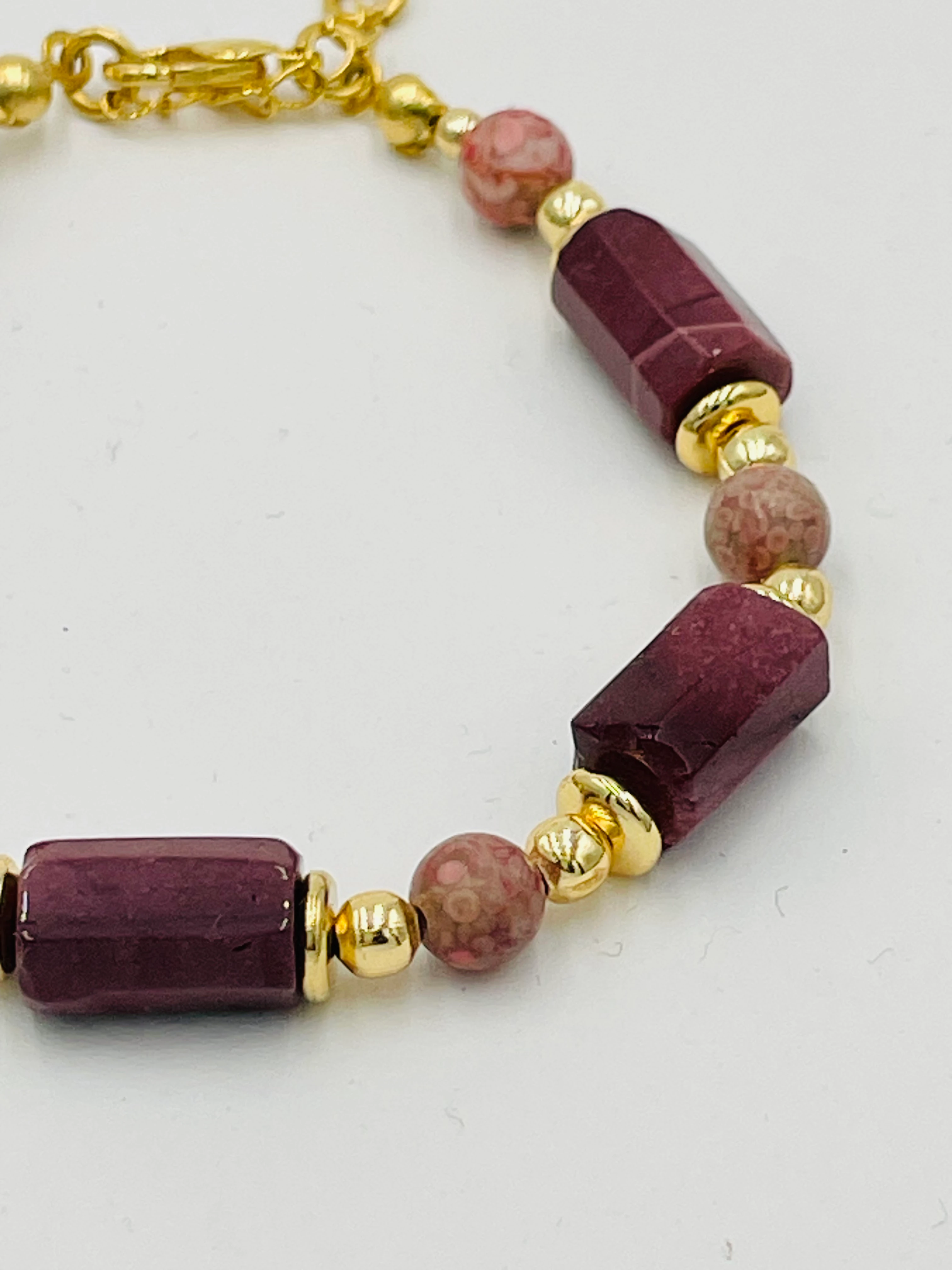 FLOWER JASPER DOĞAL TAŞ BİLEKLİK