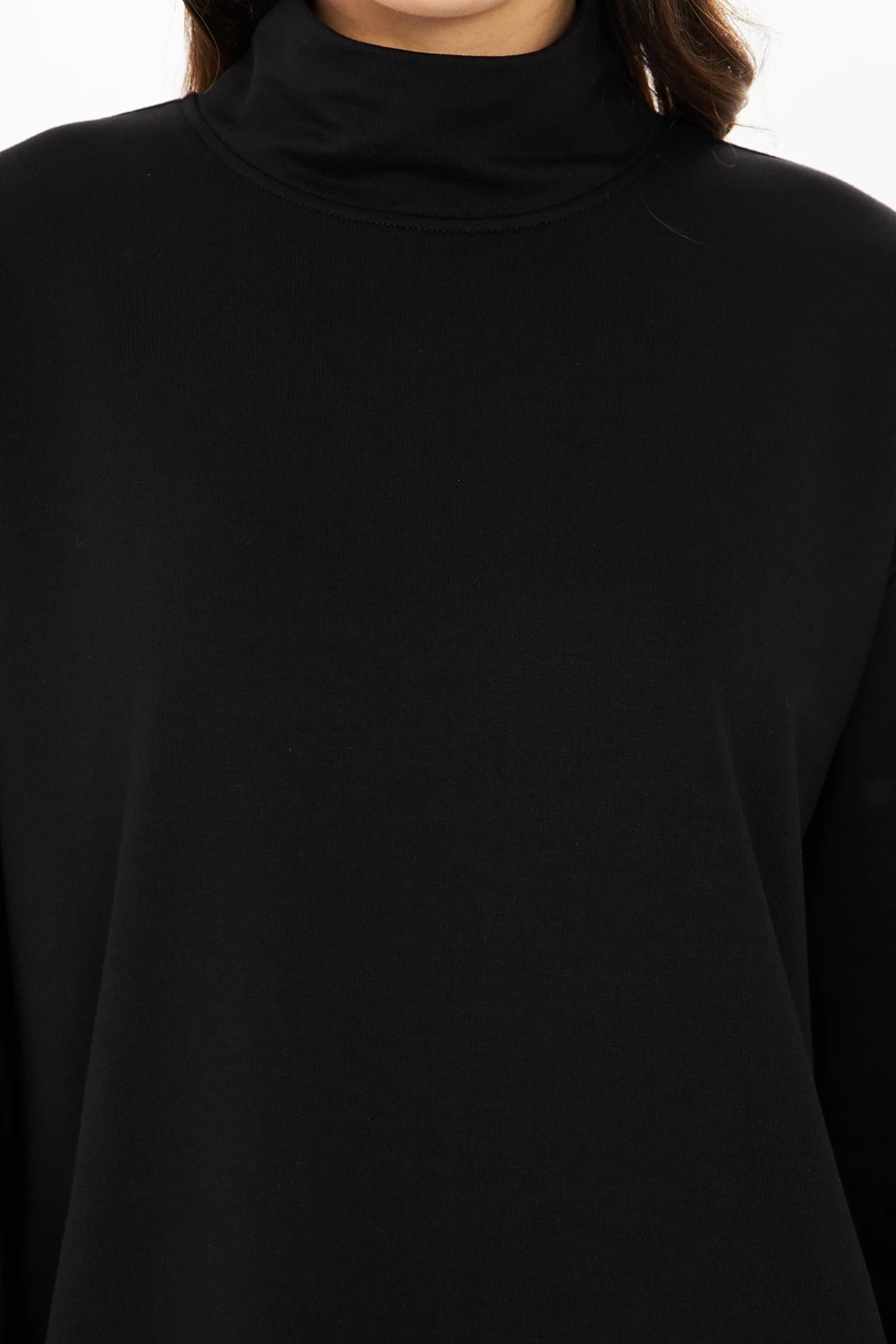 Yüksek Yaka Tunik - Siyah