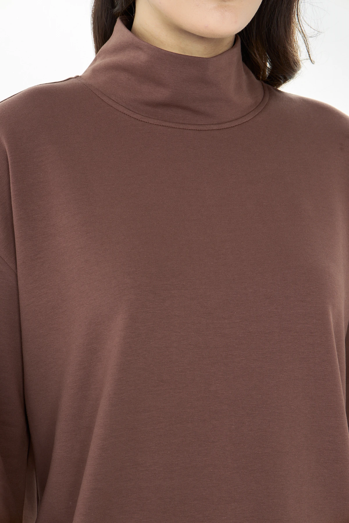 Yüksek Yaka Tunik - Kakao