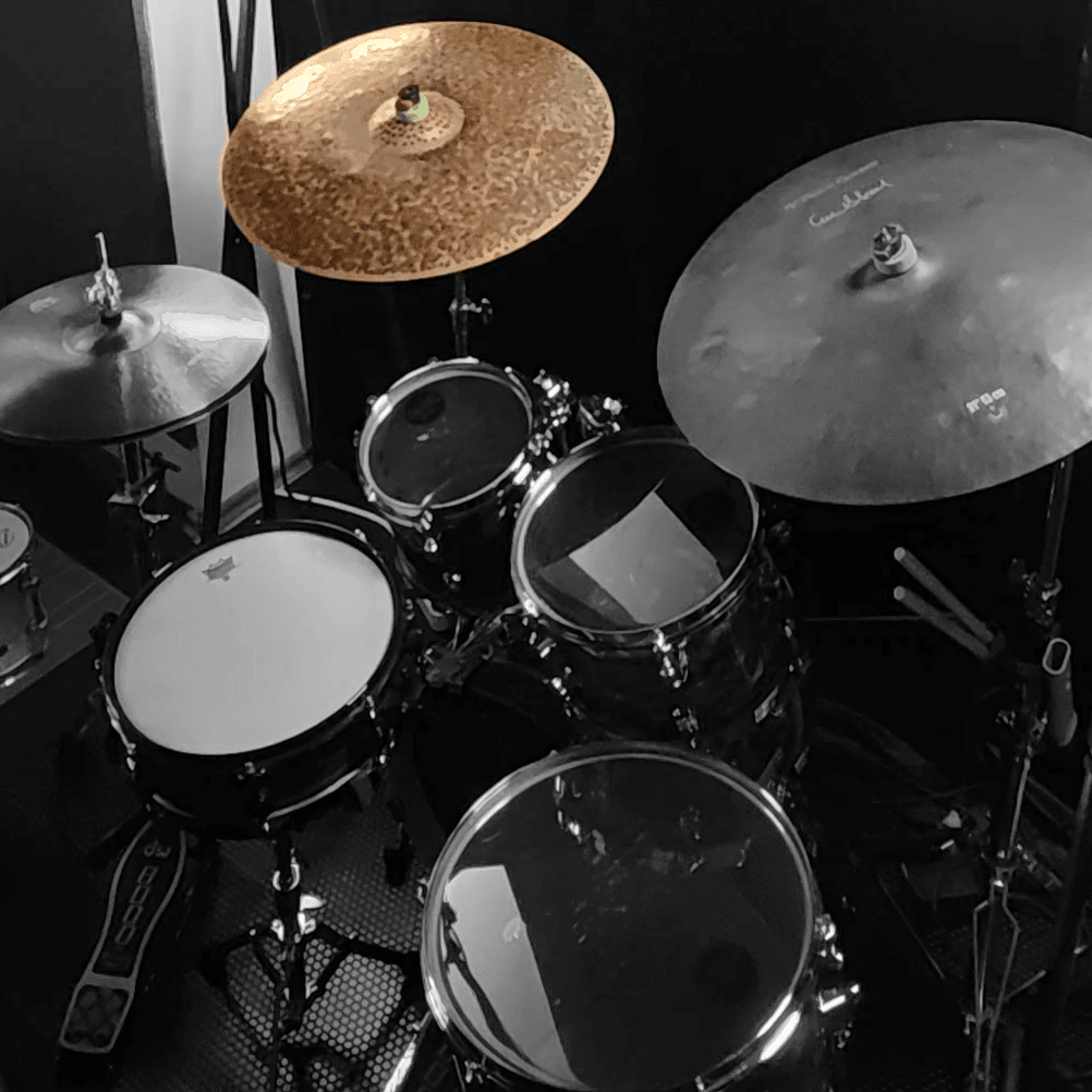 19" Super Dry Poly-Hammered Medium Ride with 3 Sizzles - 2128 gr