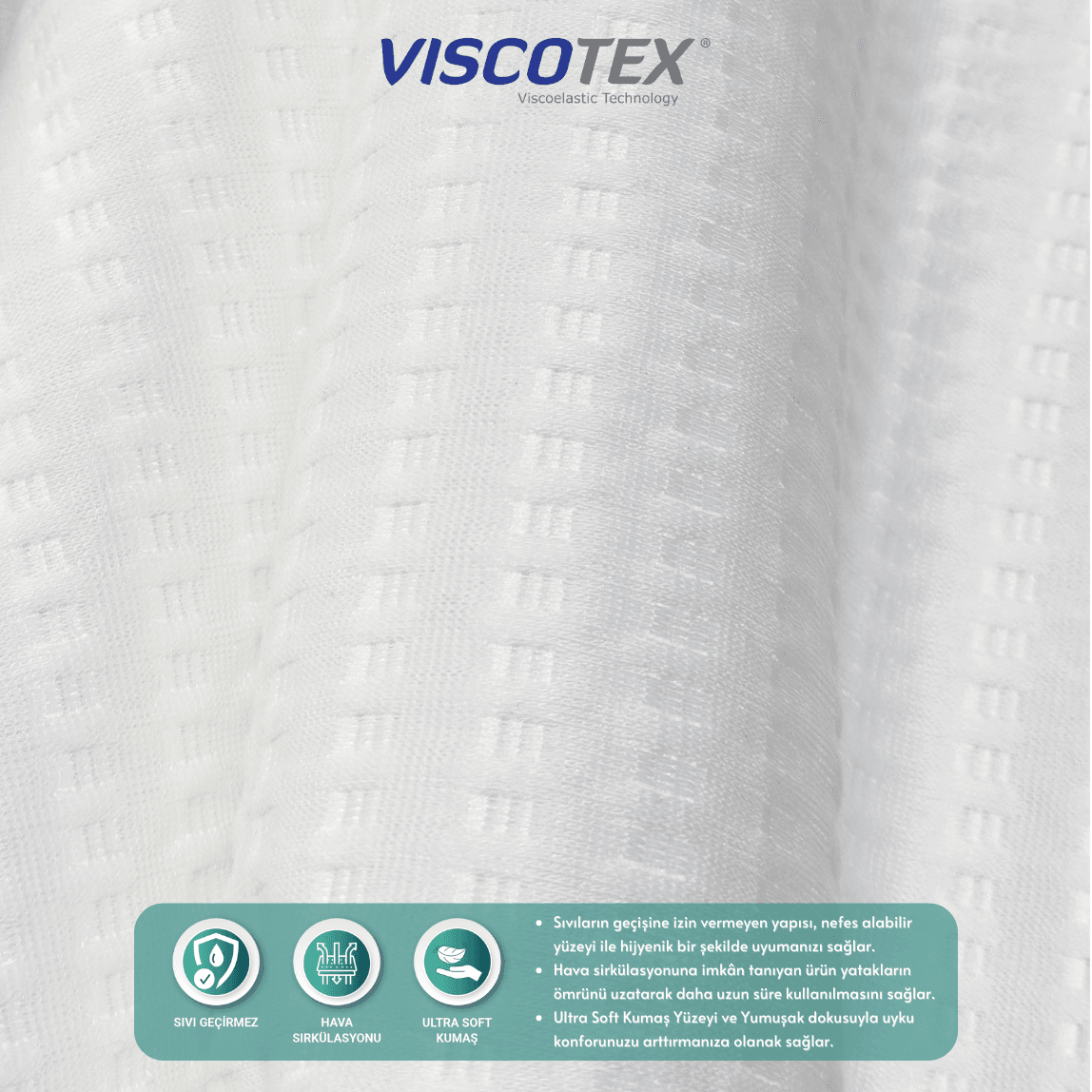 Viscotex Çift Kişilik Su Sıvı Geçirmez Fitted Alez, 160x200 cm, Yatak Alezi, Yatak Koruyucu Alez Çarşaf, Lastikli Kenar, Nefes Alabilir Yüzey