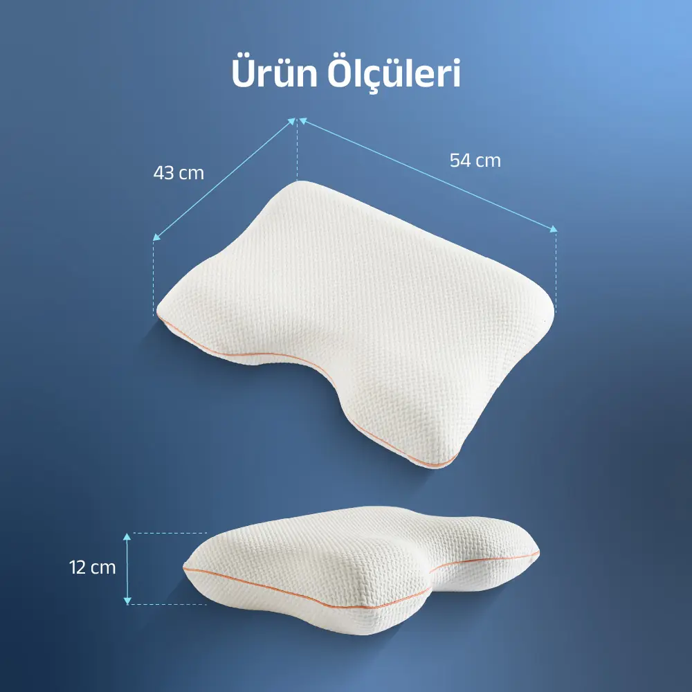 Viscotex Premium Silentrest Horlama Önleyici Yastık, 54x43x12 cm