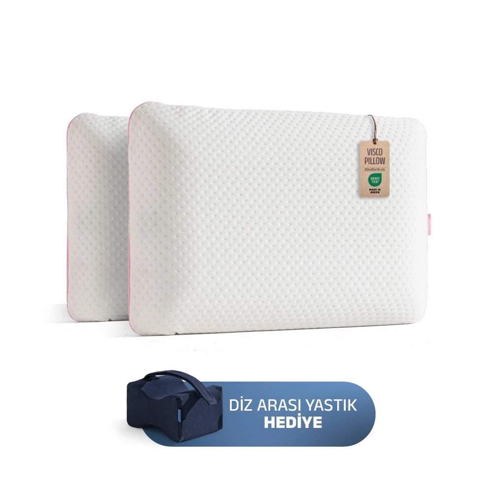 DREAM+ Cervical Sleep System, Visco Ortopedik Yastık, 60x38x10/9 cm