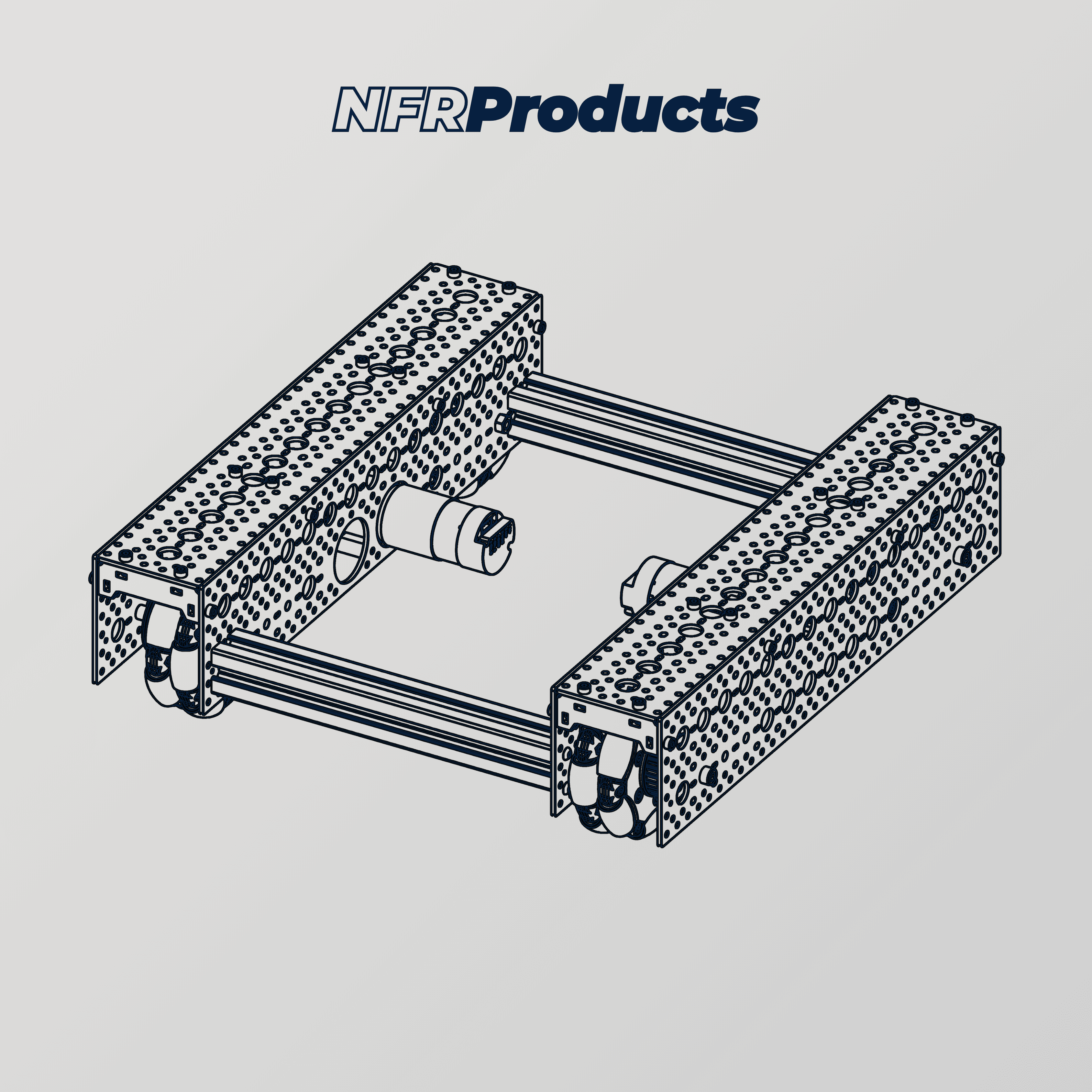Omni Wheeled Drive Base (100mm Diameter, Sheetos Pattern)