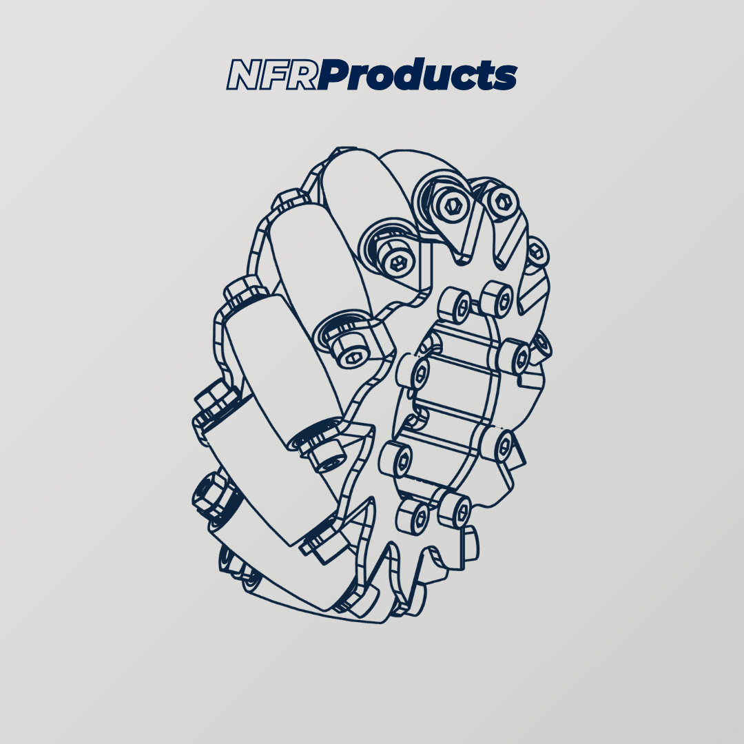 Mecanum Wheel (100mm Diameter, Bearing Supported Rollers, 4'lü Set)