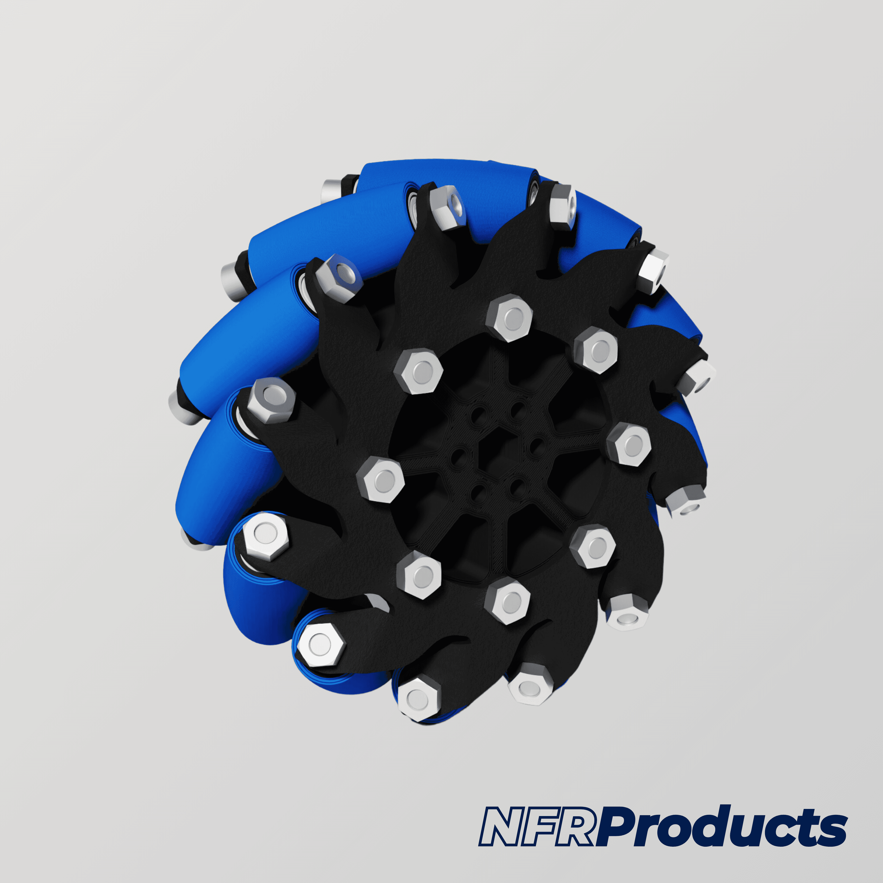 FTC 100mm Mekanum Tekerlek (Rulman Destekli TPU Roller, 4'lü Set)