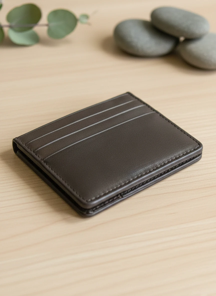 İDS Deri Hakiki Deri Bifold Cüzdan – 8 Kartlık Dış Bölme + İç Para Gözü, Minimalist Erkek Cüzdan