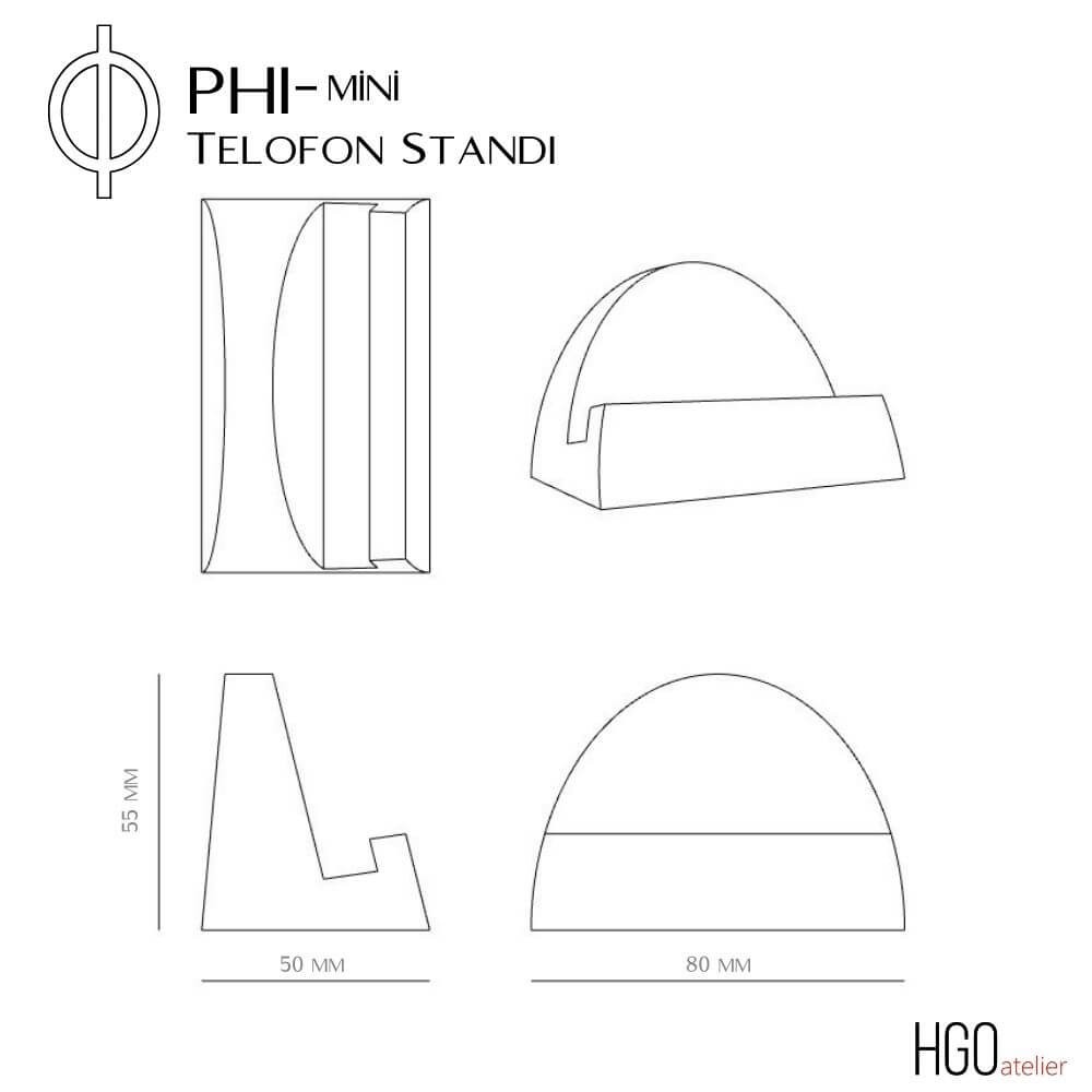 Phi - Mini Telefon Standı | Beton