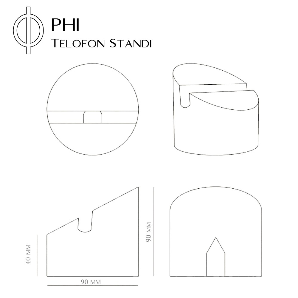 Phi Telefon Standı | Beton