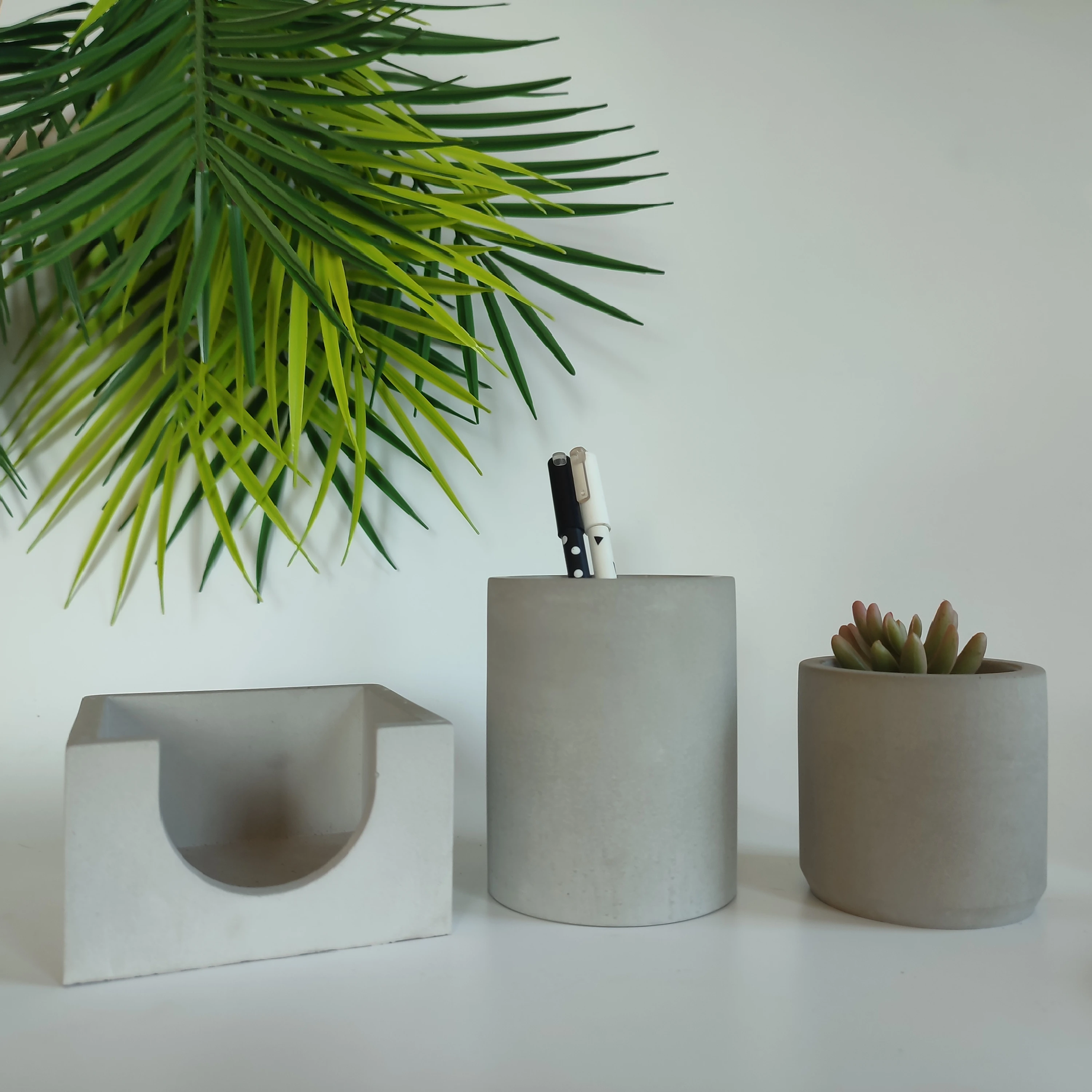 4 Piece Concrete Office Set
