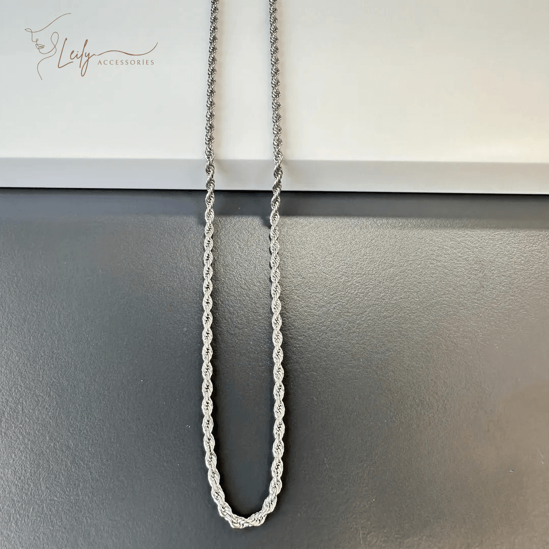 Çelik Burgu Zincir Silver Kolye 2,5mm