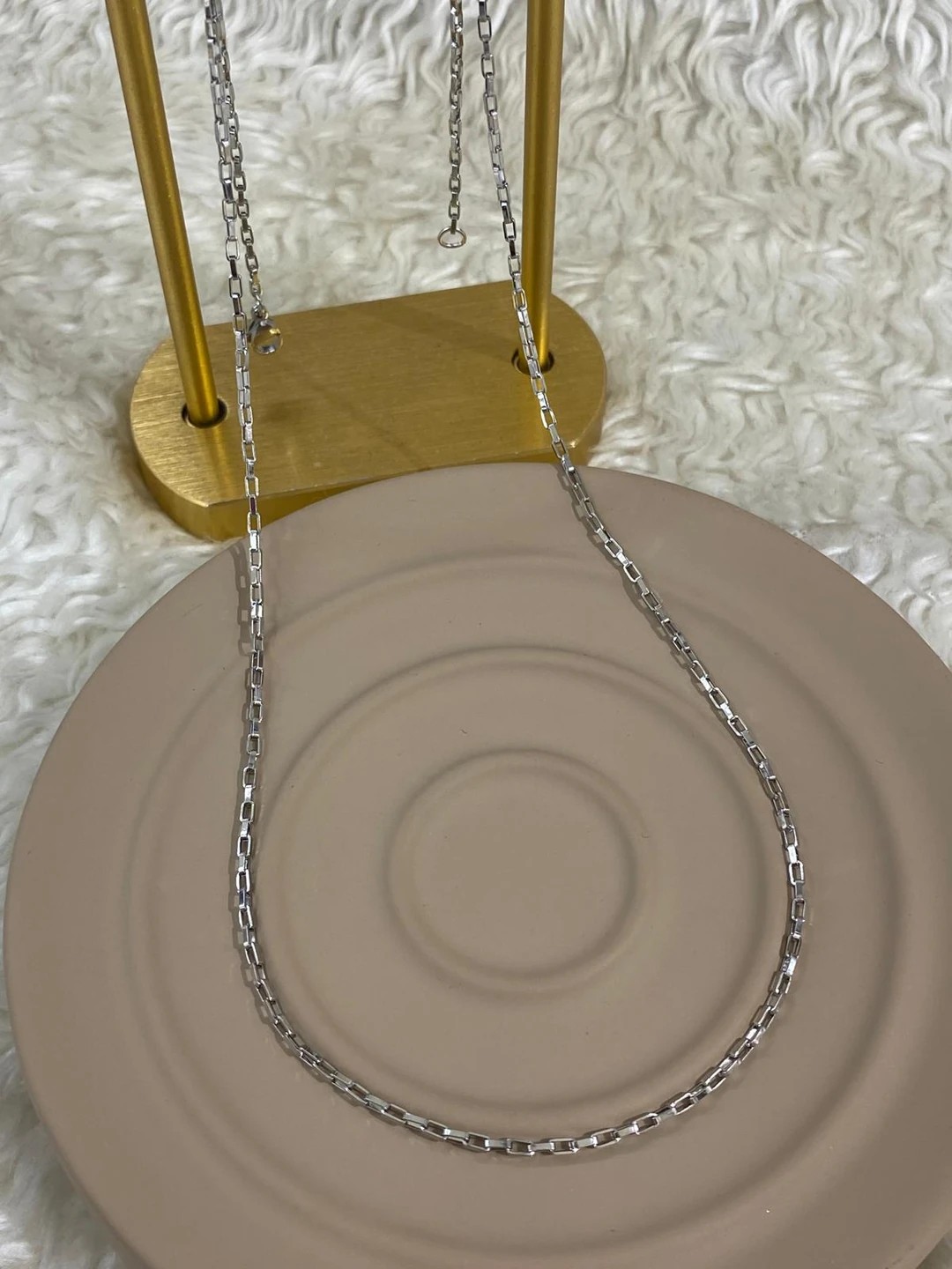 Çelik Erkek Zincir Model Silver Kolye