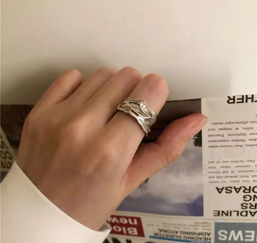 Çelik Ezme Model Silver Yüzük