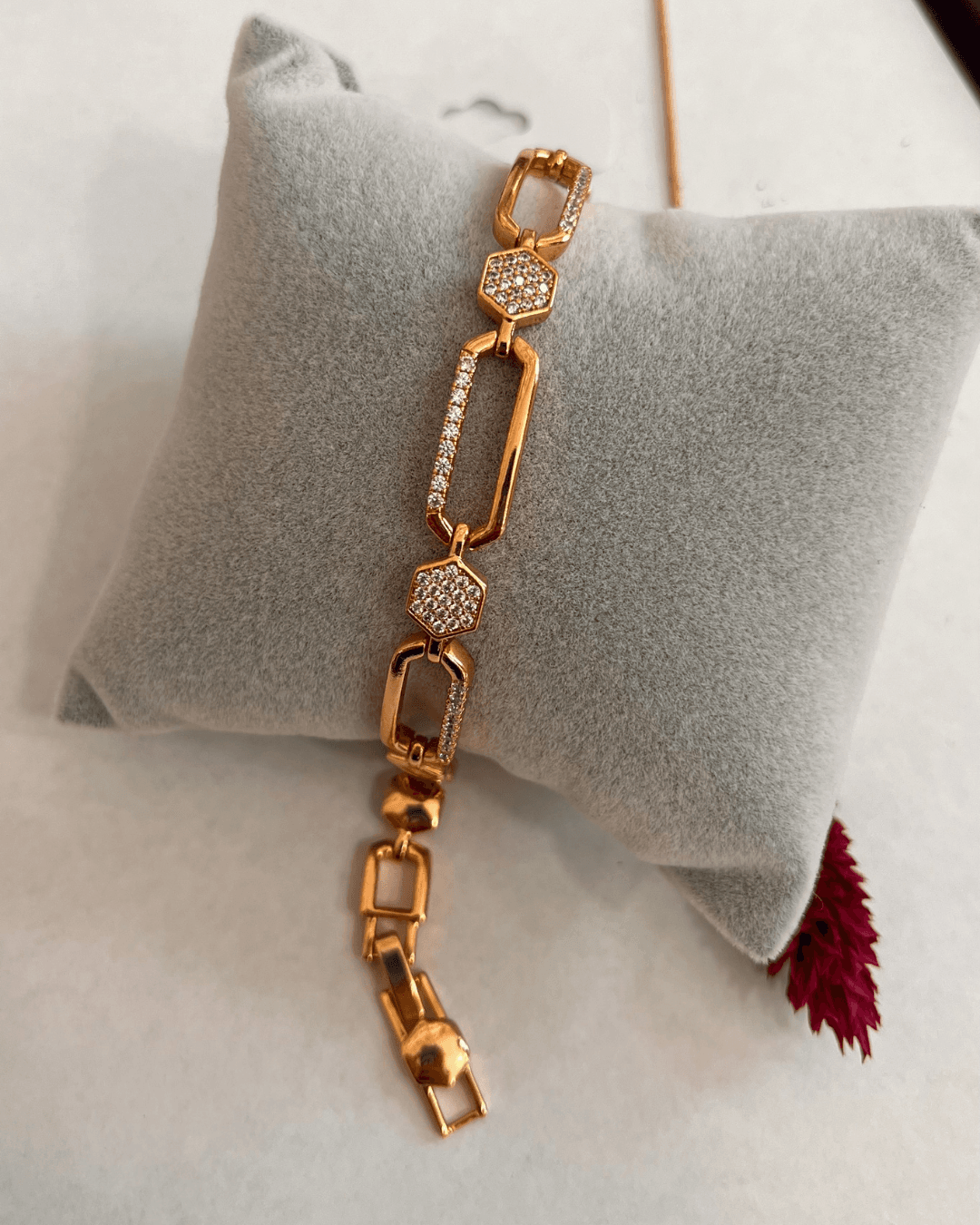 Özel Seri Rose Gold Zirkon Taşlı Bileklik