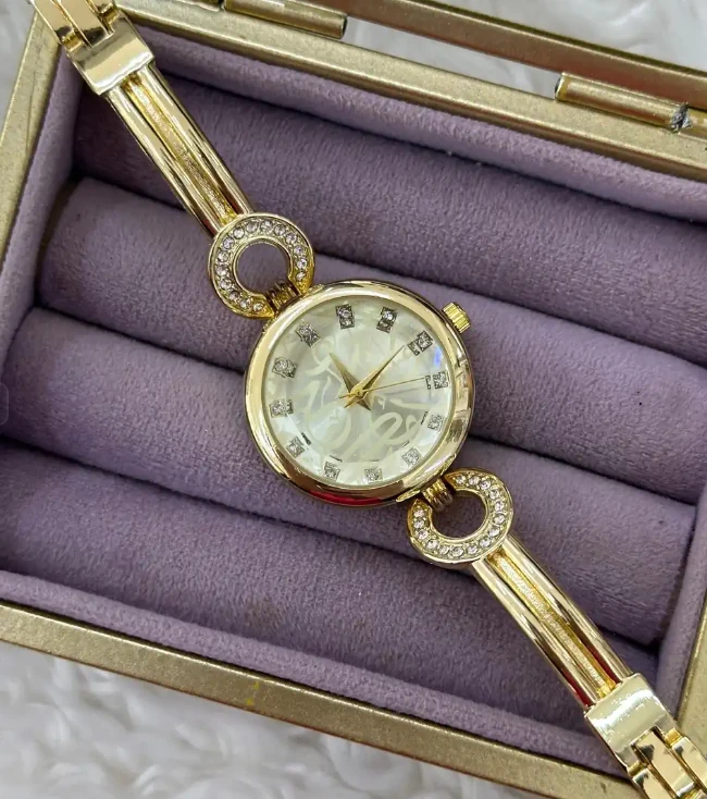 Zirkon Taşlı Halka Bileklik Kol Saati