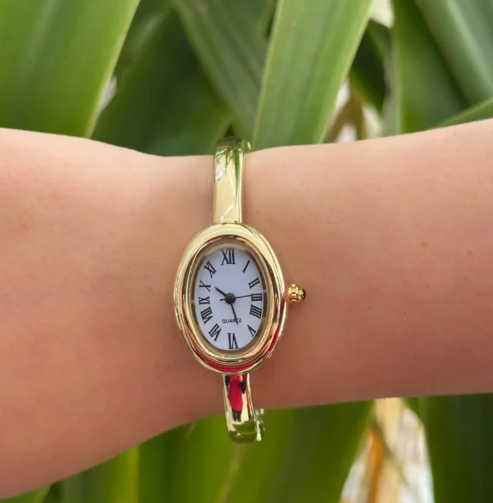 Lüx Gold Oval Kol Saati