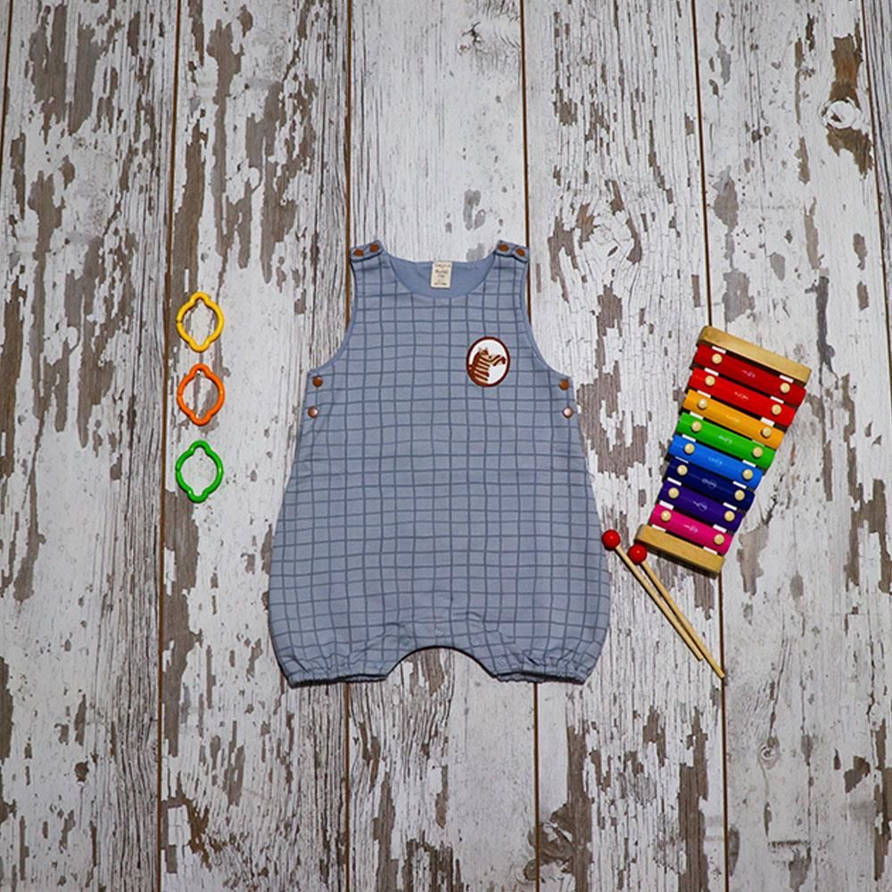 Auntie Me %100 Organik Pamuk Kışlık Bebek Tulum ‘Irregular Checked’ AW2116