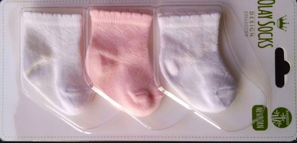 Olay Yenidoğan Bambu Çorap 3adet Kız Bebek