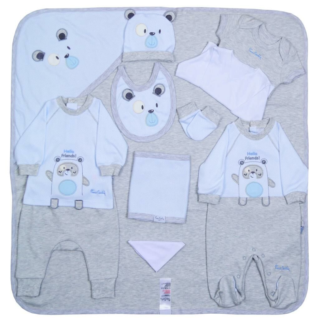 Pierre Cardin Yenidoğan Erkek Bebek 10 Parça Set Mavi/Gri 300367