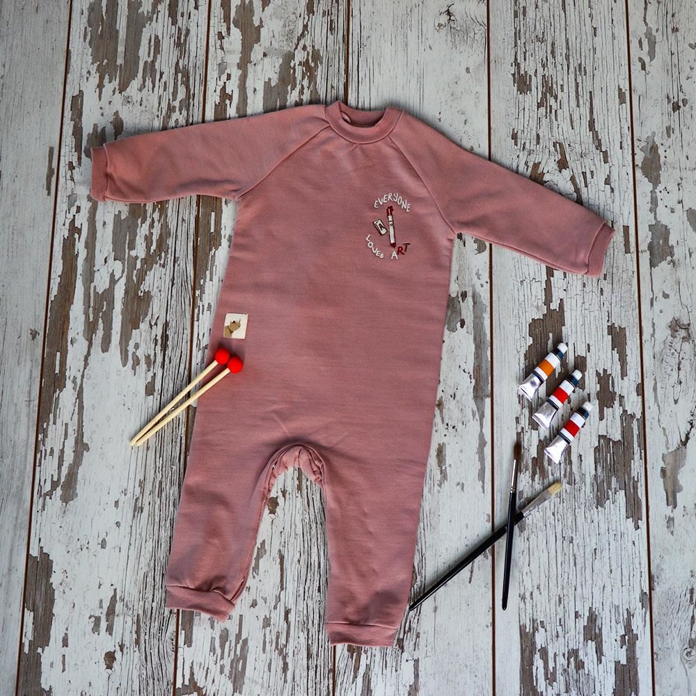 Auntie Me%100 Organik Pamuk İçi Şardonlu Bebek Kışlık Tulum Gül Kurusu - AW2102