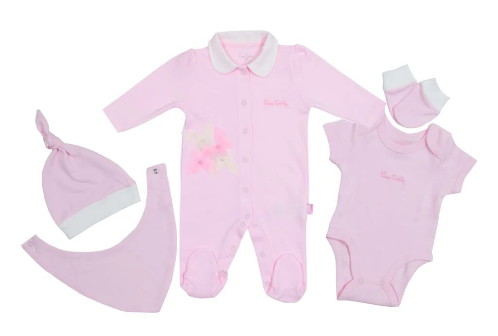 Pierre Cardin Kız Bebek Yenidoğan Bebek Tulumlu Set 5 Parça Pembe - 300916