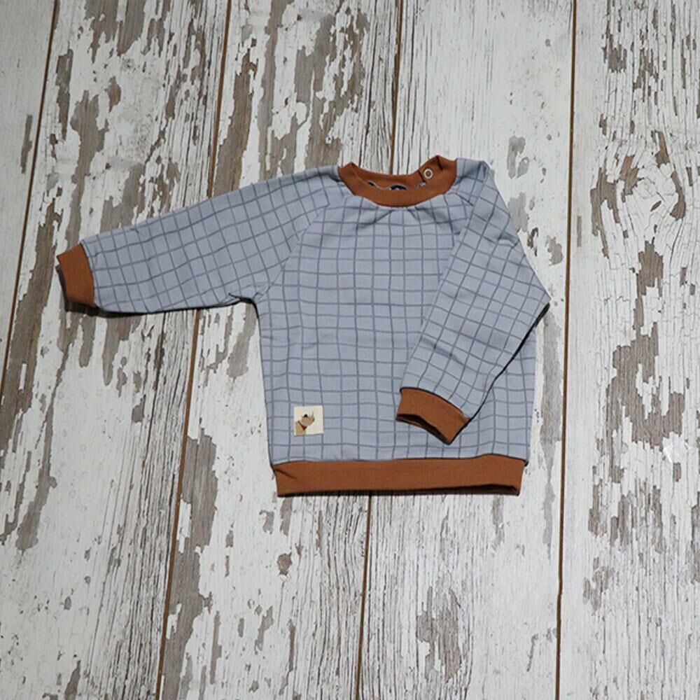 Auntie Me %100 Organik Pamuk Bebek Kışlık Eşofman Üstü \'Irregular Checked\' AW2110