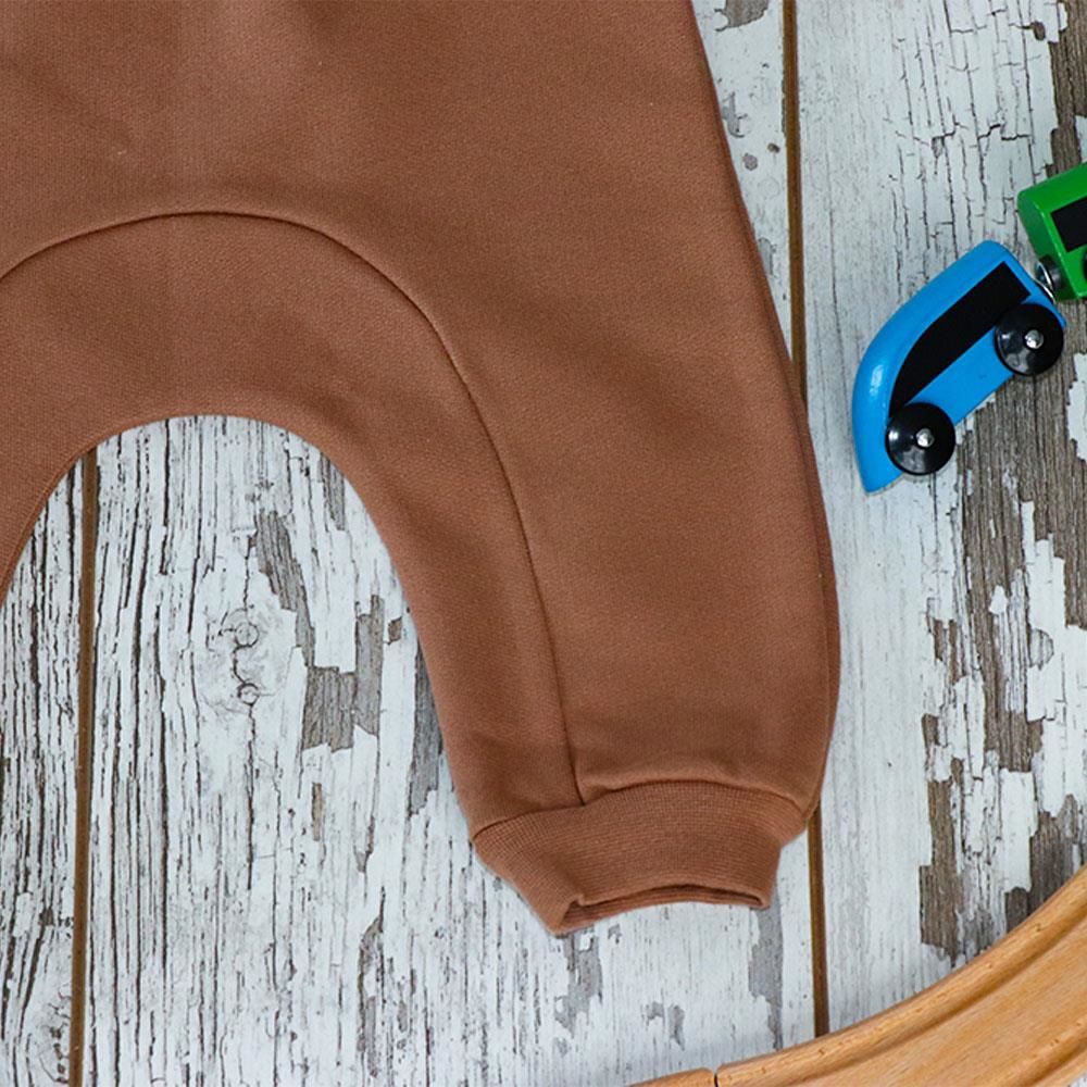 Auntie Me %100 Organik Pamuk İçi Şardonlu Bebek Kışlık Eşofman Altı Zebra Detaylı - AW2107