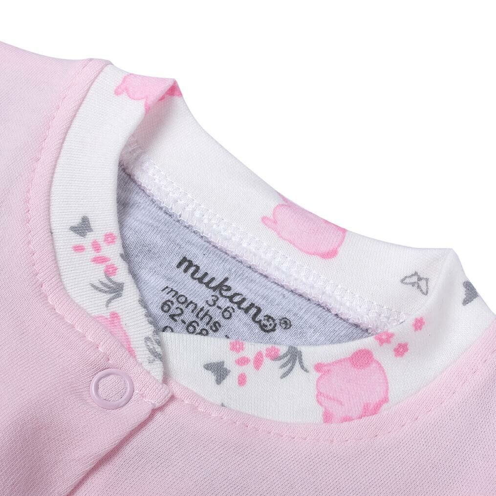 Mukano Kız Bebek Tavşan Nakışlı 4'lü Set Hastane Çıkış Seti