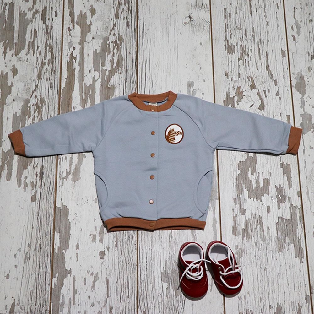 Auntie Me %100 Organik Pamuk Bebek Önü Çıtçıtlı Kışlık Ceket Zebra Detaylı - AW2104