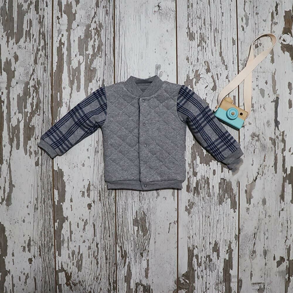 Andy Wawa Erkek Bebek İçi Elyaflı Kışlık Mont Gri Melanj - AC21156