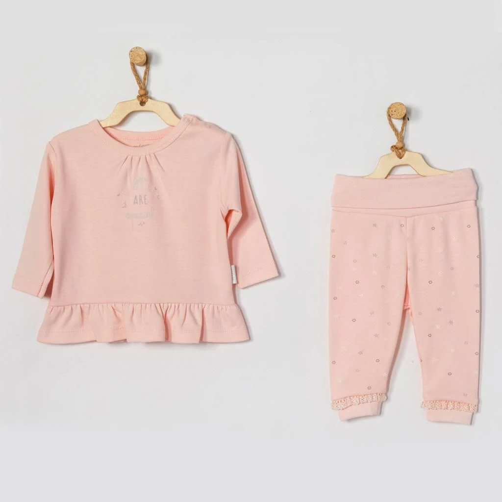 Andy Wawa Kışlık Kız Bebek 2'li Takım Pembe - AC22105